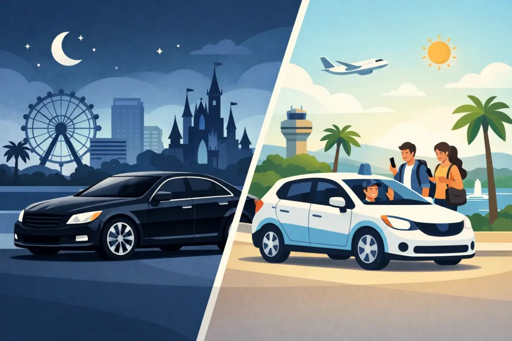 Black Car Versus Rideshare in Orlando