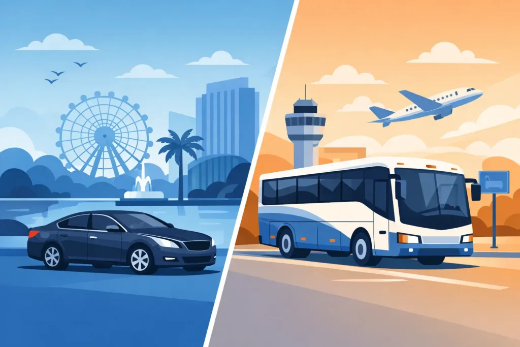 Private Car Versus Shuttle in Orlando